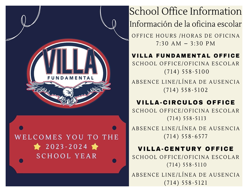  Villa Contact Info